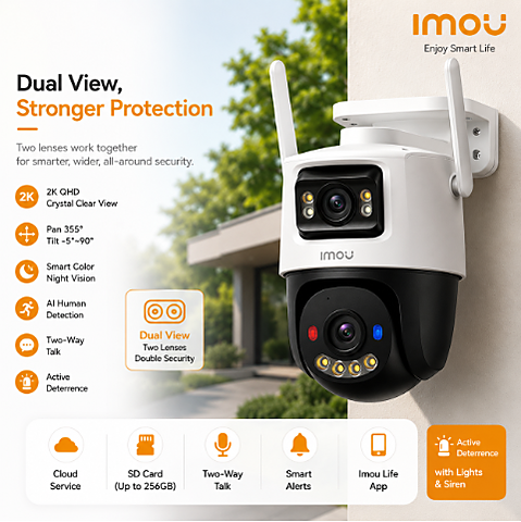 IMOU Cruiser Dual 2 6MP IPC-S7XEP-6M0WED Security Camera