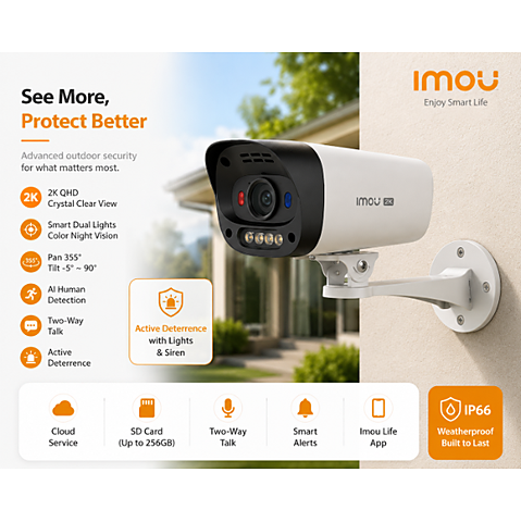 IMOU PS5E-BT 5MP PoE Bullet Security Camera