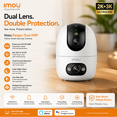 IMOU Ranger 2 Dual 6MP IPC-S20EP-6M0S Security Camera