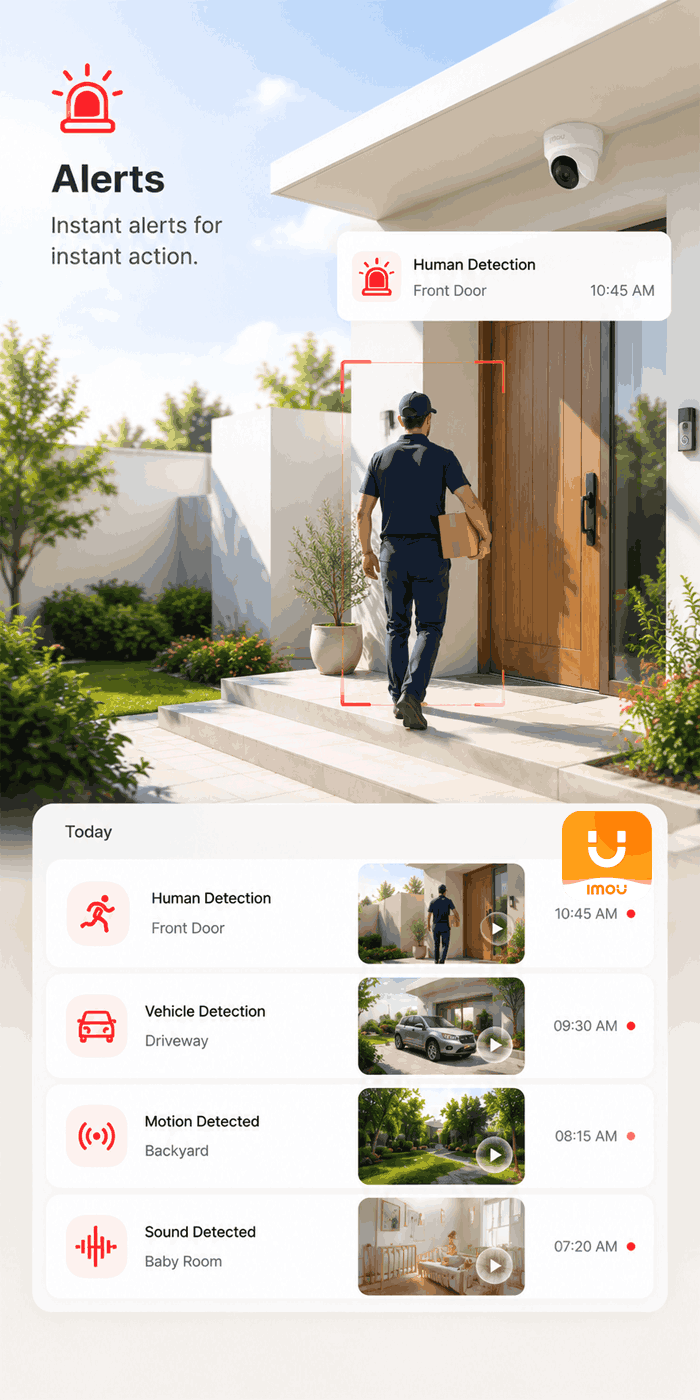 IMOU Life app - Live monitoring view